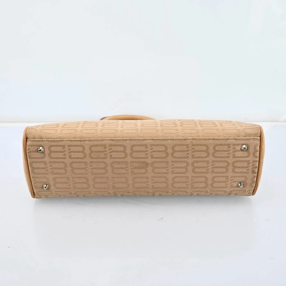 Authentic BALENCIAGA BB Logo Hand Tote Bag Canvas Leather ❤️🌹❤️ - Picture 7 of 16